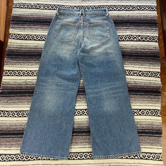 NWOT Sample Good American Good Ease Quartz Blue Wide Leg High Rise Jeans 4/27 - Picture 3 of 13